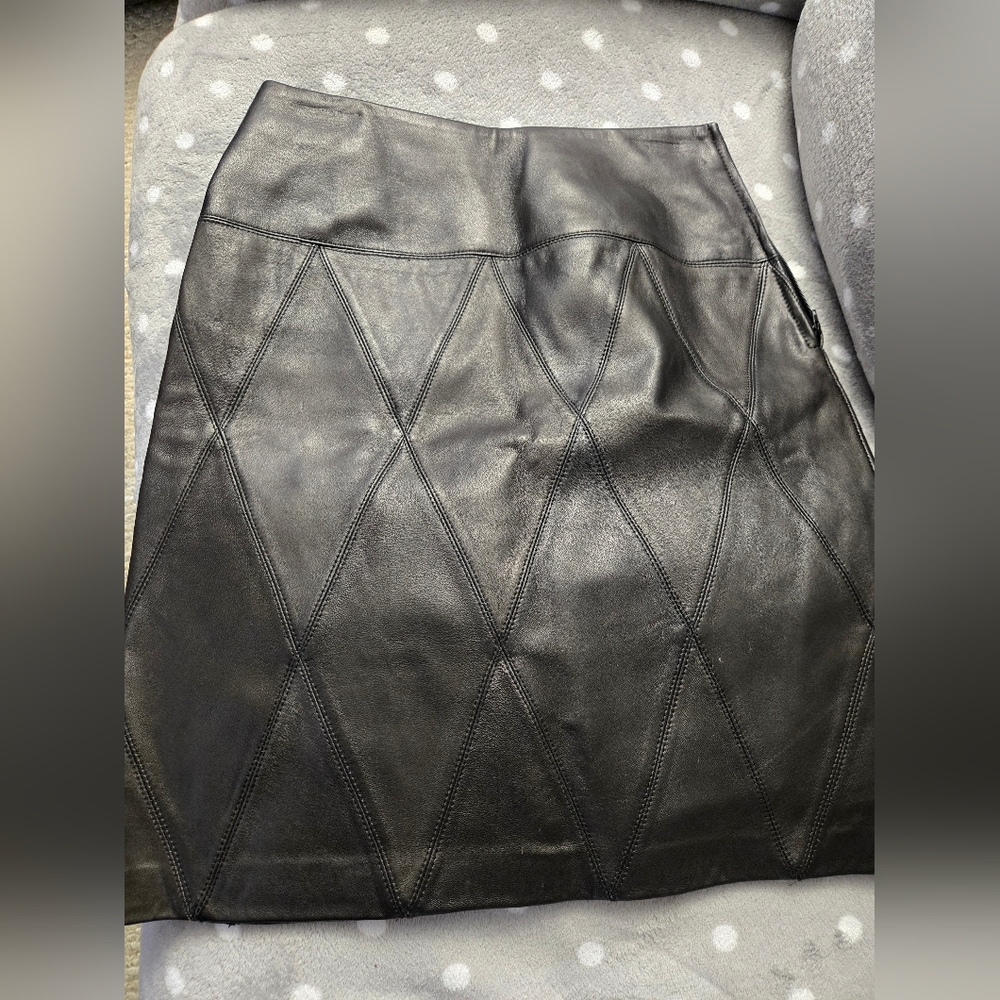 Danier Black Leather Skirt